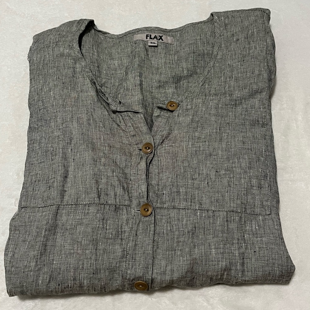 FLAX 100% Linen Long Sleeve Tunic